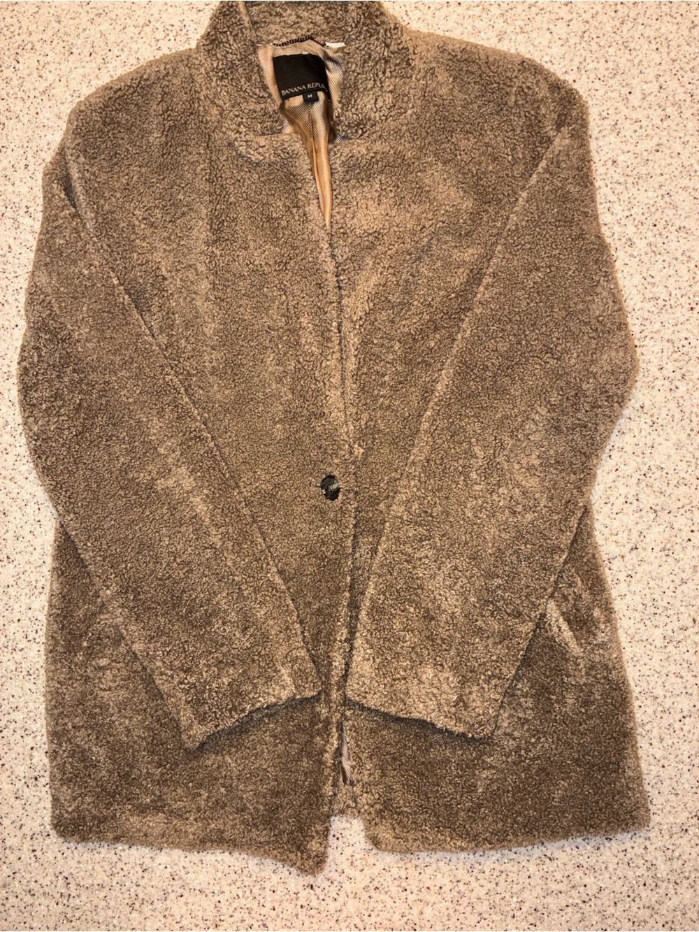 Banana Republic Women's Teddy Jacket in Brown Taupe
